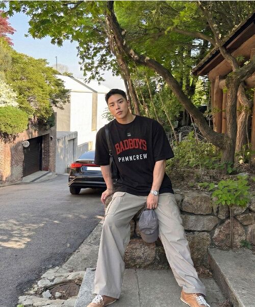 PHERMENON(フェルメノン)の「オーバーサイズバッドボーイ半袖Tシャツ - アイボリー(Tシャツ/カットソー・メンズ・アイボリー・1/2)」の10枚目の写真