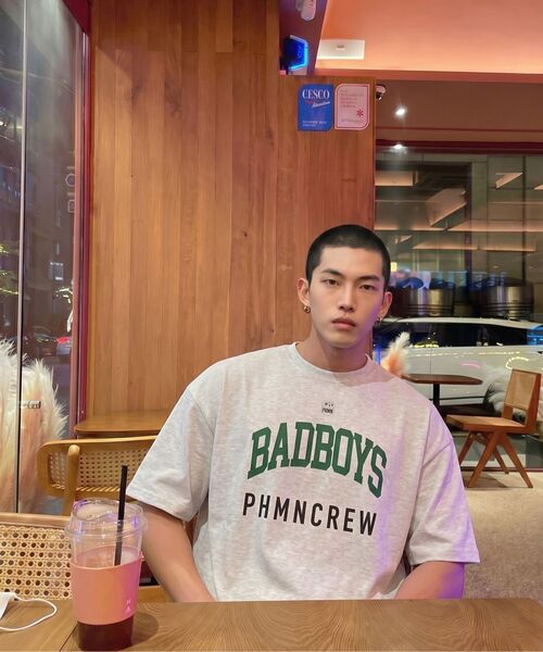 PHERMENON(フェルメノン)の「オーバーサイズバッドボーイ半袖Tシャツ - アイボリー(Tシャツ/カットソー・メンズ・アイボリー・1/2)」の11枚目の写真