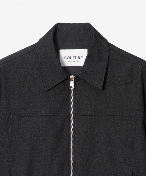 MINDBRIDGE（マインドブリッジ）の「[COUTURE]デニムライクジップアップ半ブルゾン（ブルゾン・メンズ・ブラック・95/100/105/110）」の5枚目の写真