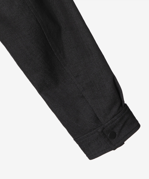 MINDBRIDGE（マインドブリッジ）の「[COUTURE]デニムライクジップアップ半ブルゾン（ブルゾン・メンズ・ブラック・95/100/105/110）」の9枚目の写真