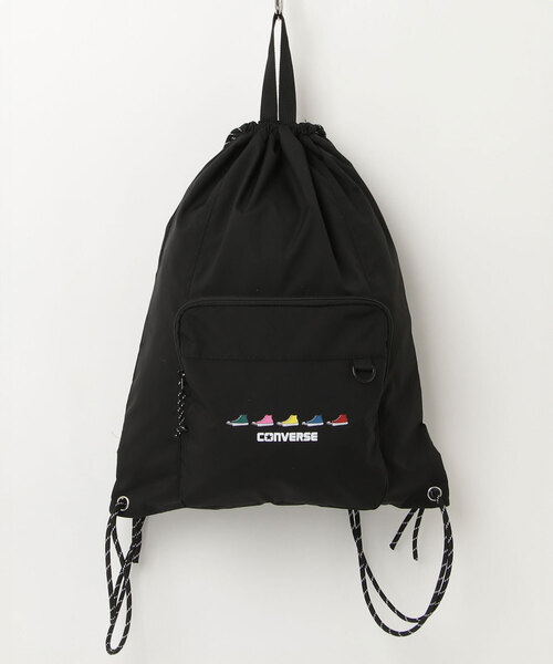 CONVERSE(コンバース)の「【CONVERSE/コンバース】SNEAKERS PRINT NAPSACK ナップサック(バックパック/リュック・レディース・ブラック/ホワイト・FREE)」の7枚目の写真