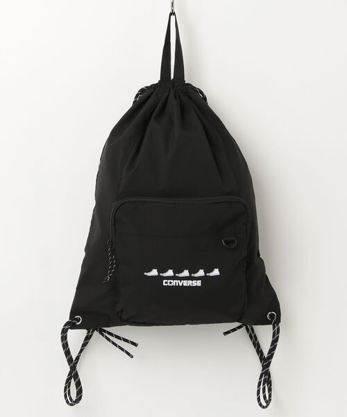 CONVERSE(コンバース)の「【CONVERSE/コンバース】SNEAKERS PRINT NAPSACK ナップサック(バックパック/リュック・レディース・ブラック/ホワイト・FREE)」の8枚目の写真