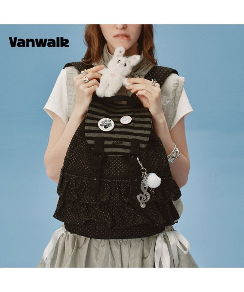 Shirring Backpack [Black]（バックパック/リュック）｜VANWALK（バン