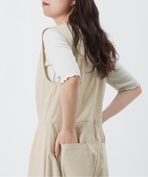 LUCA/LADY LUCK LUCA(ルカ/レディラックルカ)の「LC/LLL ラメテレコ5分袖プルオーバー(Tシャツ/カットソー・レディース・ベージュ/チャコールグレー/オフホワイト・FREE)」の1枚目の写真