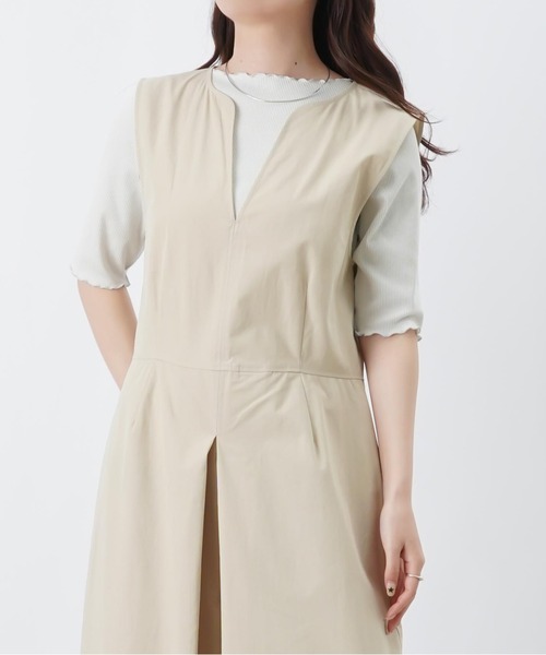 LUCA/LADY LUCK LUCA(ルカ/レディラックルカ)の「LC/LLL ラメテレコ5分袖プルオーバー(Tシャツ/カットソー・レディース・ベージュ/チャコールグレー/オフホワイト・FREE)」の7枚目の写真