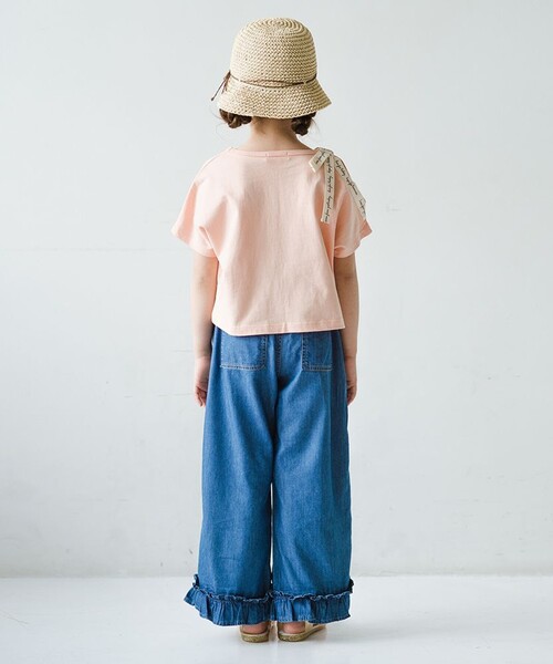 BRANSHES(ブランシェス)の「ロゴテープリボン肩あきTシャツ(Tシャツ/カットソー・キッズ・その他/ラベンダー/オレンジ・90/100/130/110/120/150/140)」の19枚目の写真