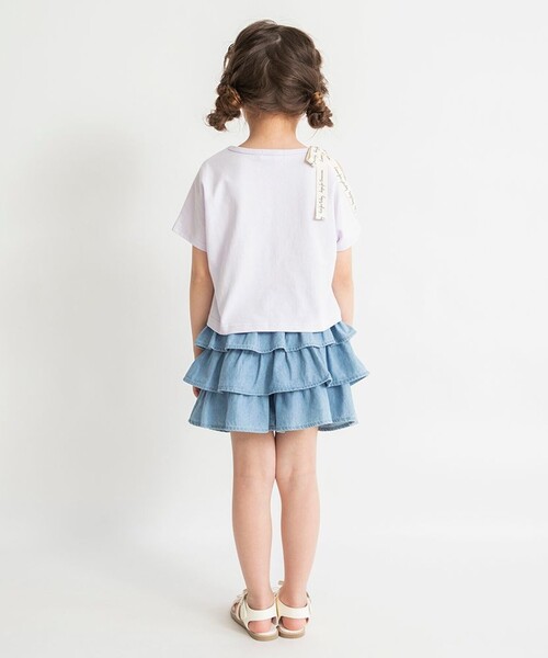 BRANSHES(ブランシェス)の「ロゴテープリボン肩あきTシャツ(Tシャツ/カットソー・キッズ・その他/ラベンダー/オレンジ・90/100/130/110/120/150/140)」の7枚目の写真