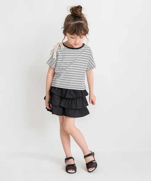 BRANSHES(ブランシェス)の「ロゴテープリボン肩あきTシャツ(Tシャツ/カットソー・キッズ・その他/ラベンダー/オレンジ・90/100/130/110/120/150/140)」の11枚目の写真