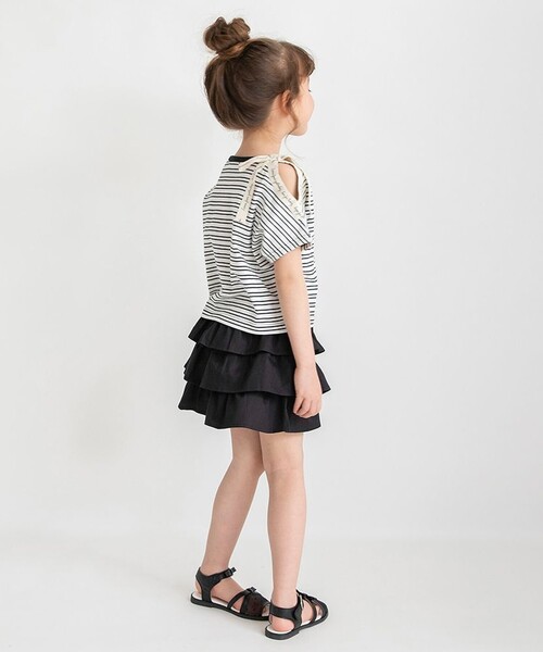 BRANSHES(ブランシェス)の「ロゴテープリボン肩あきTシャツ(Tシャツ/カットソー・キッズ・その他/ラベンダー/オレンジ・90/100/130/110/120/150/140)」の13枚目の写真