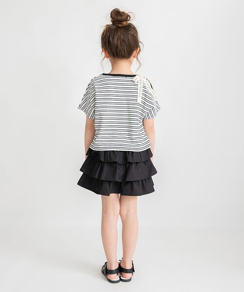 BRANSHES(ブランシェス)の「ロゴテープリボン肩あきTシャツ(Tシャツ/カットソー・キッズ・その他/ラベンダー/オレンジ・90/100/130/110/120/150/140)」の14枚目の写真