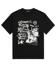 CHOAS MUSIC 半袖Tシャツ (VS0222) ブラック
