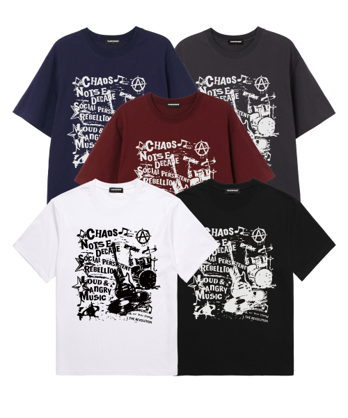 VANNWORKS(バンワークス)の「CHOAS MUSIC 半袖Tシャツ (VS0222) ブラック(Tシャツ/カットソー・メンズ・その他・SMALL/MEDIUM/LARGE/X-LARGE/XX-LARGE)」の4枚目の写真