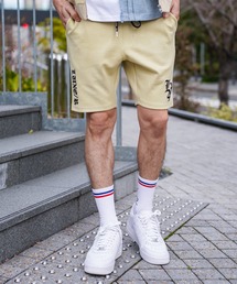 (RM)【LUXE/R GOLF】ポリエステル スウェード パンツ ハーフパンツ