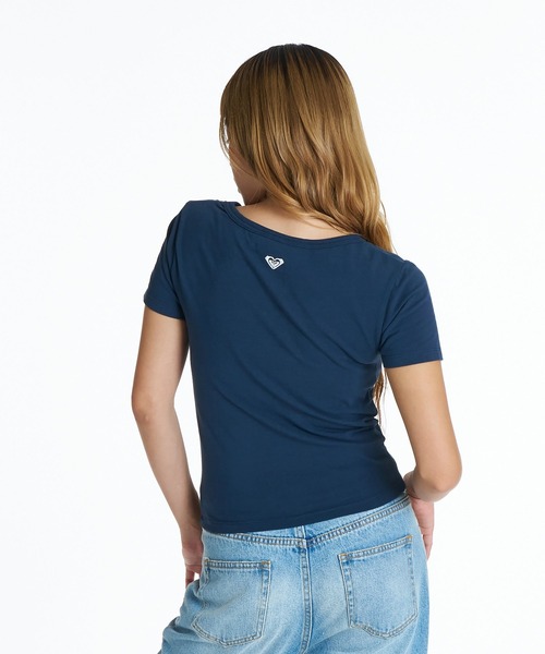 ROXY(ロキシー)の「ROXY IN BLOOM Tシャツ 【2026年夏モデル】/ロキシー半袖チビT(Tシャツ/カットソー・レディース・ホワイト/ネイビー/ベージュ・LARGE/MEDIUM/SMALL)」の9枚目の写真
