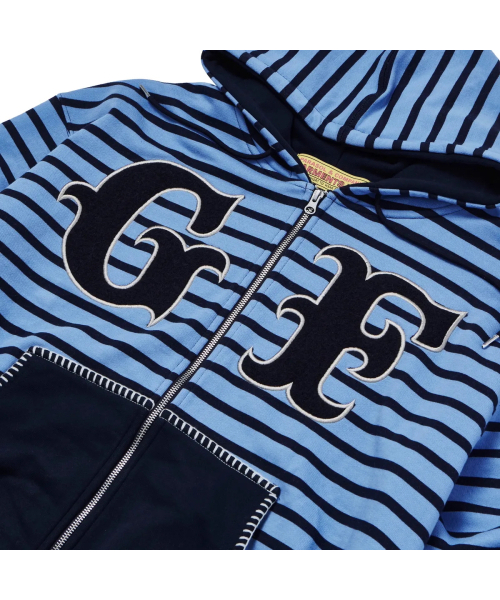 GARMENTS FAB（ガーメンツファブ）の「Big Patch Stripe Hoodie Zip Up (BLUE)（パーカー・レディース・その他・MEDIUM/LARGE）」の10枚目の写真