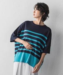 【WEB限定】”涼感”ボーダーニット