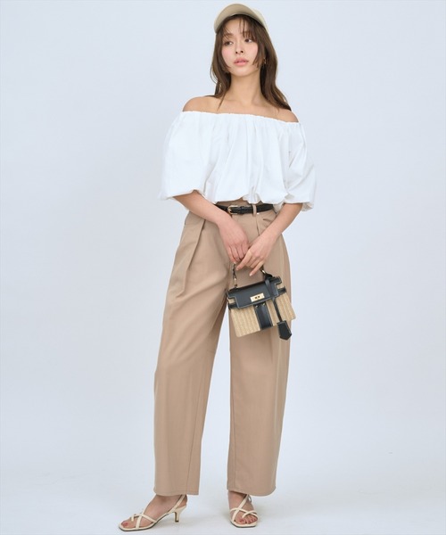 AND COUTURE(アンドクチュール)の「バレルパンツ(その他パンツ・レディース・ベージュ/チャコールグレー・MEDIUM/SMALL)」の16枚目の写真