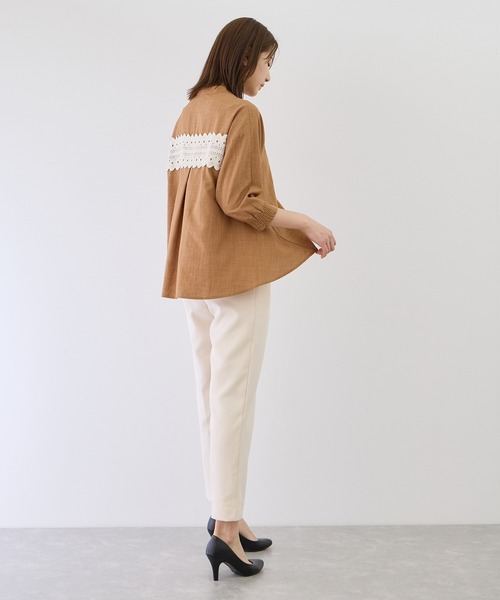 Jayro(ジャイロ)の「リネンライクスキッパーバックレースブラウス(シャツ/ブラウス・レディース・グレー/ブラック/ホワイト系その他/キャメル/ネイビー・FREE)」の9枚目の写真
