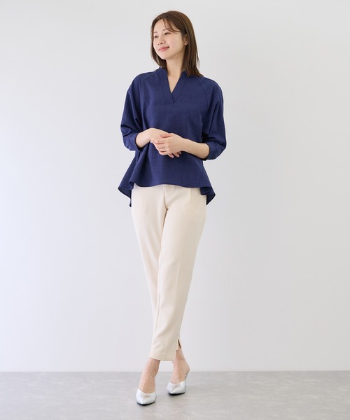 Jayro(ジャイロ)の「リネンライクスキッパーバックレースブラウス(シャツ/ブラウス・レディース・グレー/ブラック/ホワイト系その他/キャメル/ネイビー・FREE)」の14枚目の写真