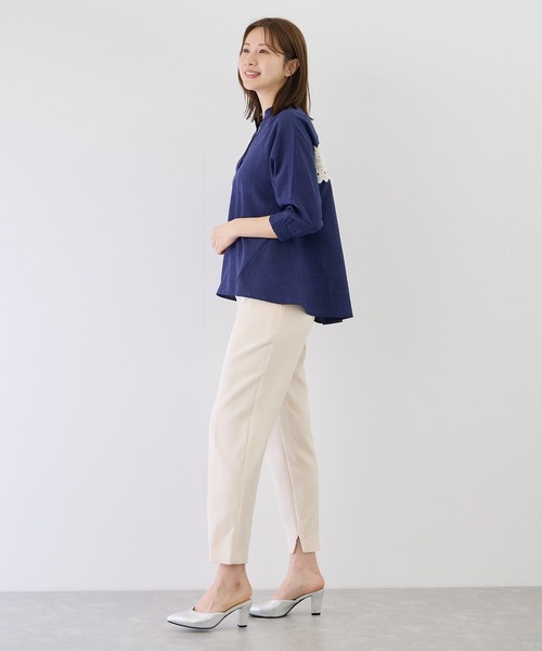 Jayro(ジャイロ)の「リネンライクスキッパーバックレースブラウス(シャツ/ブラウス・レディース・グレー/ブラック/ホワイト系その他/キャメル/ネイビー・FREE)」の15枚目の写真