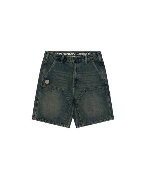 AAPE BY A BATHING APE(エーエイプバイアベイシングエイプ)の「AAPE NOW DENIM WORK SHORTS(デニムパンツ・メンズ・ブルー・X-LARGE/MEDIUM/LARGE/SMALL)」の1枚目の写真