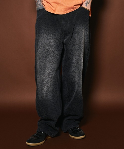 セール】Leopard black denim pants（デニムパンツ）｜Subciety 