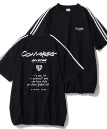 CONVERSE（コンバース）の「【CONVERSE/コンバース】吸水速乾・UVカット ドロスト付き バックロゴ刺繍Tシャツ（Tシャツ/カットソー）」