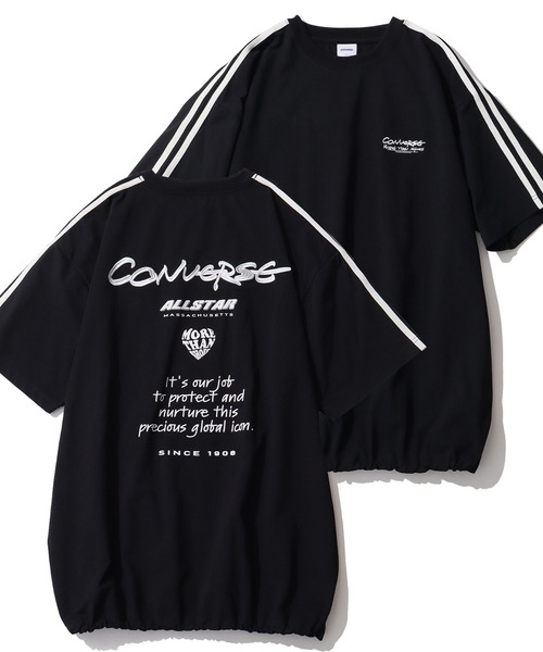 CONVERSE(コンバース)の「【CONVERSE/コンバース】吸水速乾・UVカット ドロスト付き バックロゴ刺繍Tシャツ(Tシャツ/カットソー・メンズ・ホワイト系2/ブラック系2/ブラック系その他/ブルー系1/ホワイト系1/ブラック系1/ブルー系2/ブラック系その他2・XL/L/M)」の6枚目の写真