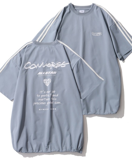 CONVERSE(コンバース)の「【CONVERSE/コンバース】吸水速乾・UVカット ドロスト付き バックロゴ刺繍Tシャツ(Tシャツ/カットソー・メンズ・ホワイト系2/ブラック系2/ブラック系その他/ブルー系1/ホワイト系1/ブラック系1/ブルー系2/ブラック系その他2・XL/L/M)」の8枚目の写真