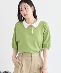 バイカラーポロニット