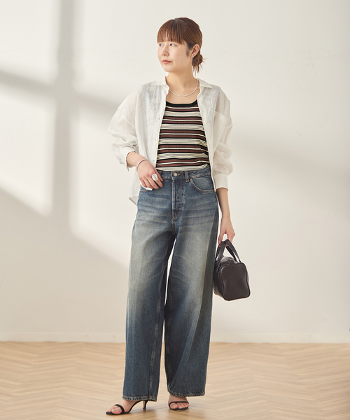 journal standard L'essage(ジャーナルスタンダードレサージュ)の「《接触冷感/手洗い可》クールタッチ2WAYニットタンクトップ(タンクトップ・レディース・ブラウン/ブラック/アイボリー・FREE)」の6枚目の写真