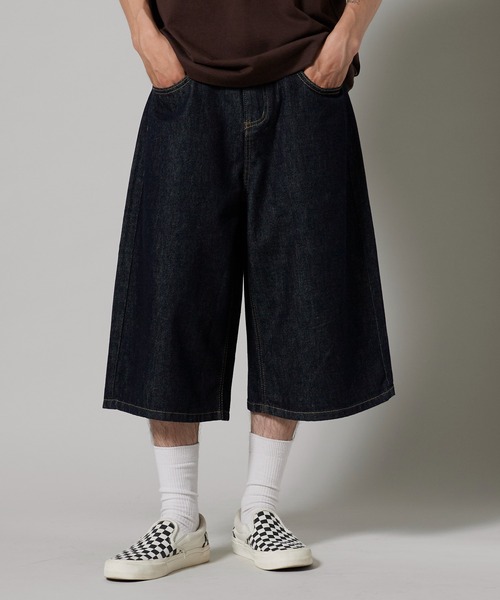 OK YESTERDAY（オッケーイエスタデイ）の「OK YESTERDAY / オーケー イエスタデイ ワイドデニムショーツ 秋 秋服 2026年秋冬（デニムパンツ・メンズ・ブルー・L/M）」の4枚目の写真