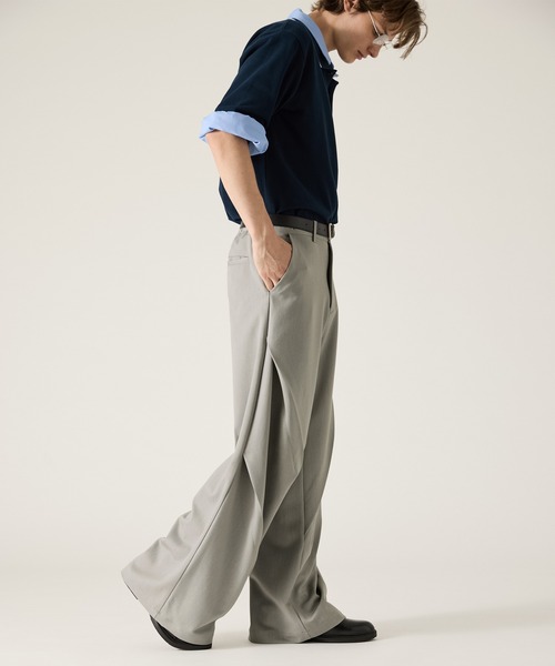 CLEL（クレイル）の「【CLEL】Prime TR 3D Tuck Slacks / プライムTR 3Dタックスラックス（スラックス・メンズ・ブラック/チャコールグレー/グレー系・S/L/XS/M）」の22枚目の写真