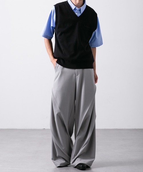 CLEL（クレイル）の「【CLEL】Prime TR 3D Tuck Slacks / プライムTR 3Dタックスラックス（スラックス・メンズ・ブラック/チャコールグレー/グレー系・S/L/XS/M）」の12枚目の写真