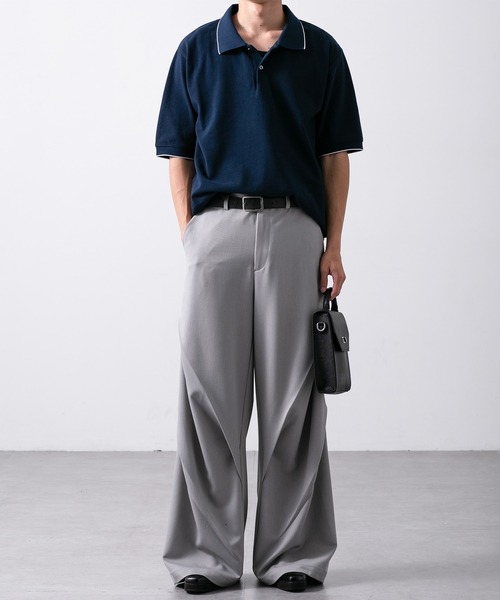 CLEL（クレイル）の「【CLEL】Prime TR 3D Tuck Slacks / プライムTR 3Dタックスラックス（スラックス・メンズ・ブラック/チャコールグレー/グレー系・S/L/XS/M）」の13枚目の写真
