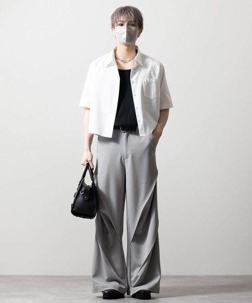CLEL（クレイル）の「【CLEL】Prime TR 3D Tuck Slacks / プライムTR 3Dタックスラックス（スラックス・メンズ・ブラック/チャコールグレー/グレー系・S/L/XS/M）」の18枚目の写真