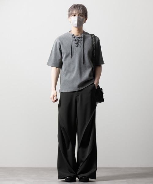 CLEL（クレイル）の「【CLEL】Prime TR 3D Tuck Slacks / プライムTR 3Dタックスラックス（スラックス・メンズ・ブラック/チャコールグレー/グレー系・S/L/XS/M）」の14枚目の写真