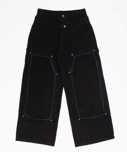 Figments（フィグメンツ）の「ダブルウエストニークラッシュパンツ（その他パンツ・レディース・ブラック・MEDIUM/LARGE/SMALL）」の4枚目の写真