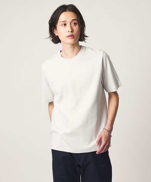A DAY IN THE LIFE UNITED ARROWS(アデイインザライフユナイテッドアローズ)の「シルケット ダブルフェイス リップル カットソー<A DAY IN THE LIFE>(Tシャツ/カットソー・メンズ・ライトグレー/ホワイト/ネイビー・M/L/S)」の11枚目の写真