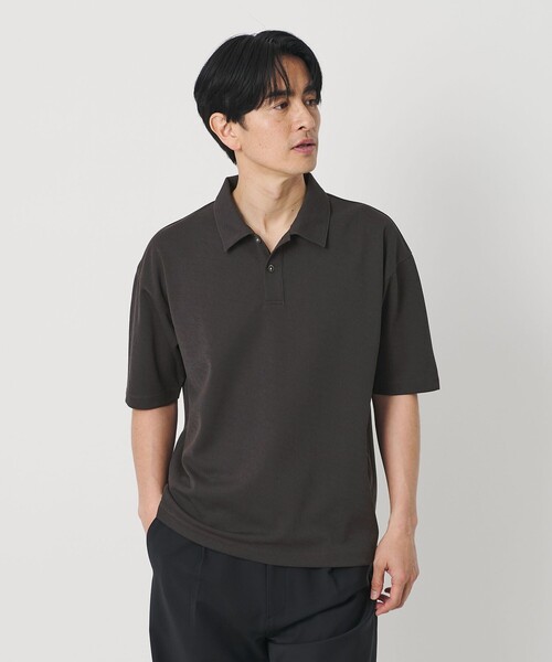 BEAUTY&YOUTH UNITED ARROWS(ビューティーアンドユースユナイテッドアローズ)の「ドライ スムース ジャージー ポロシャツ 吸水速乾(ポロシャツ・メンズ・ベージュ/ネイビー/ダークグレー・S/L/M/XL)」の4枚目の写真
