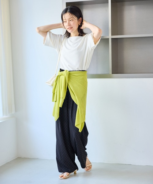 ROPE' PICNIC（ロペピクニック）の「【ちゃんと+かわいい保証】ジョグイージーワイドパンツ/UVケア・防シワ・セットアップ対応（その他パンツ・レディース・サックスブルー/ベージュ/ブラック/ネイビー/ブラウン・M/S/L）」の10枚目の写真
