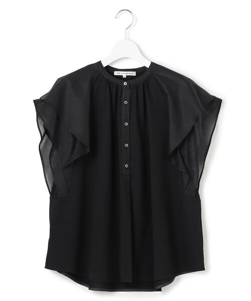 23区 L(ニジュウサンクオオキイサイズ)の「アキハコンビ ラッフルスリーブ カットソー(Tシャツ/カットソー・レディース・オールドローズ系/ブラック系/ベージュ系・44/46)」の11枚目の写真