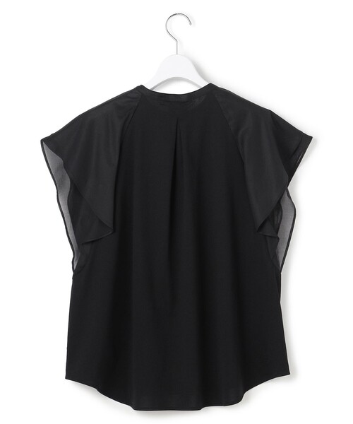 23区 L(ニジュウサンクオオキイサイズ)の「アキハコンビ ラッフルスリーブ カットソー(Tシャツ/カットソー・レディース・オールドローズ系/ブラック系/ベージュ系・44/46)」の12枚目の写真