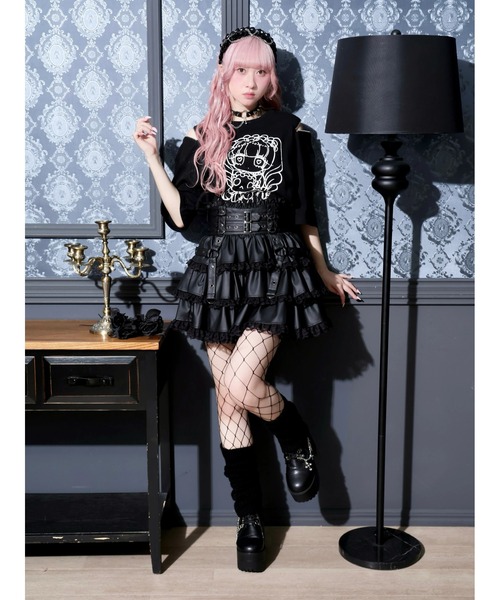 NOEMIE（ノエミー）の「ロンリードールラメTシャツ（Tシャツ/カットソー・レディース・ブラック/オフホワイト・M）」の2枚目の写真