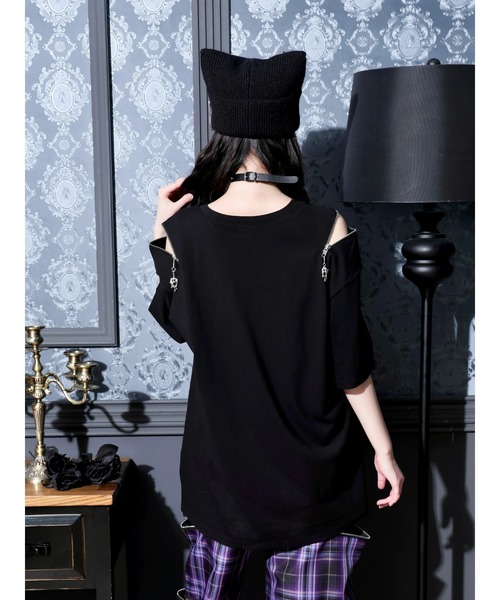 NOEMIE（ノエミー）の「ロンリードールラメTシャツ（Tシャツ/カットソー・レディース・ブラック/オフホワイト・M）」の5枚目の写真