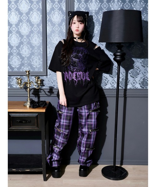 NOEMIE（ノエミー）の「ロンリードールラメTシャツ（Tシャツ/カットソー・レディース・ブラック/オフホワイト・M）」の6枚目の写真