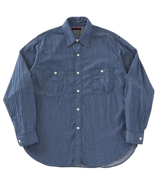 BLUE BLUE(ブルーブルー)の「スーパーライトデニム ロングスリーブシャツ(シャツ/ブラウス・メンズ・ブルー・M/S/XL/L)」の1枚目の写真