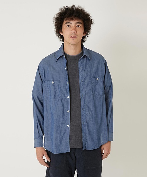 BLUE BLUE(ブルーブルー)の「スーパーライトデニム ロングスリーブシャツ(シャツ/ブラウス・メンズ・ブルー・M/S/XL/L)」の2枚目の写真