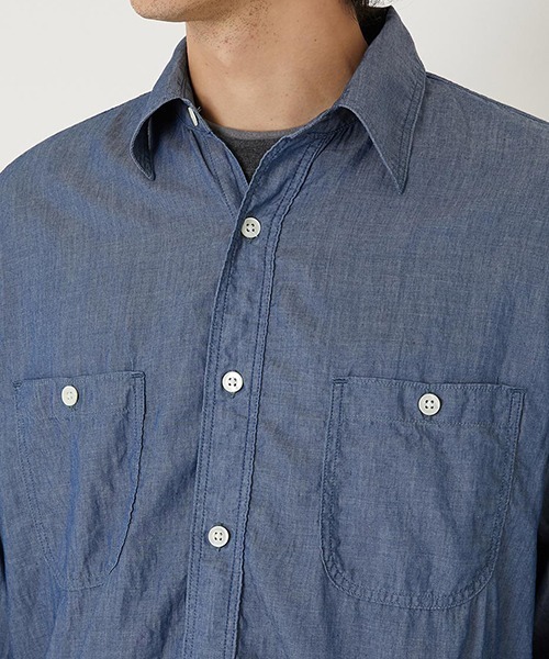 BLUE BLUE(ブルーブルー)の「スーパーライトデニム ロングスリーブシャツ(シャツ/ブラウス・メンズ・ブルー・M/S/XL/L)」の5枚目の写真