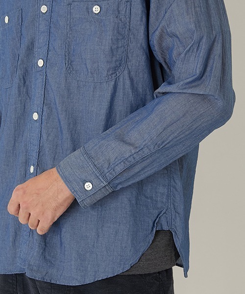 BLUE BLUE(ブルーブルー)の「スーパーライトデニム ロングスリーブシャツ(シャツ/ブラウス・メンズ・ブルー・M/S/XL/L)」の7枚目の写真